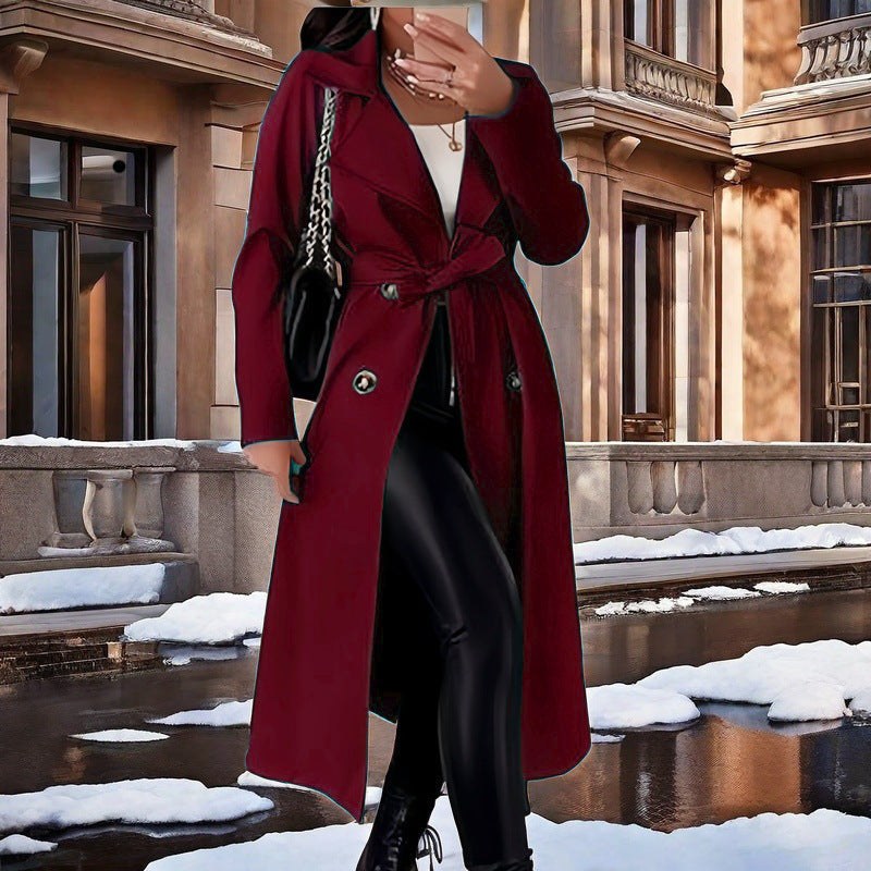 Romy Elegant Trench Coat with Belted