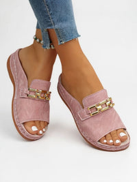Romy Slip Sandals in Pink