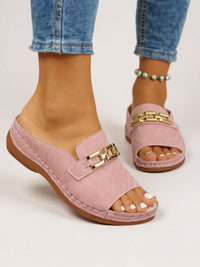 Romy Slip Sandals in Pink