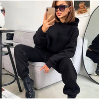 Romy Suit with Elastic Waist and Hood in Black