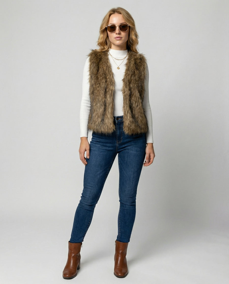Romy Vest in Brown