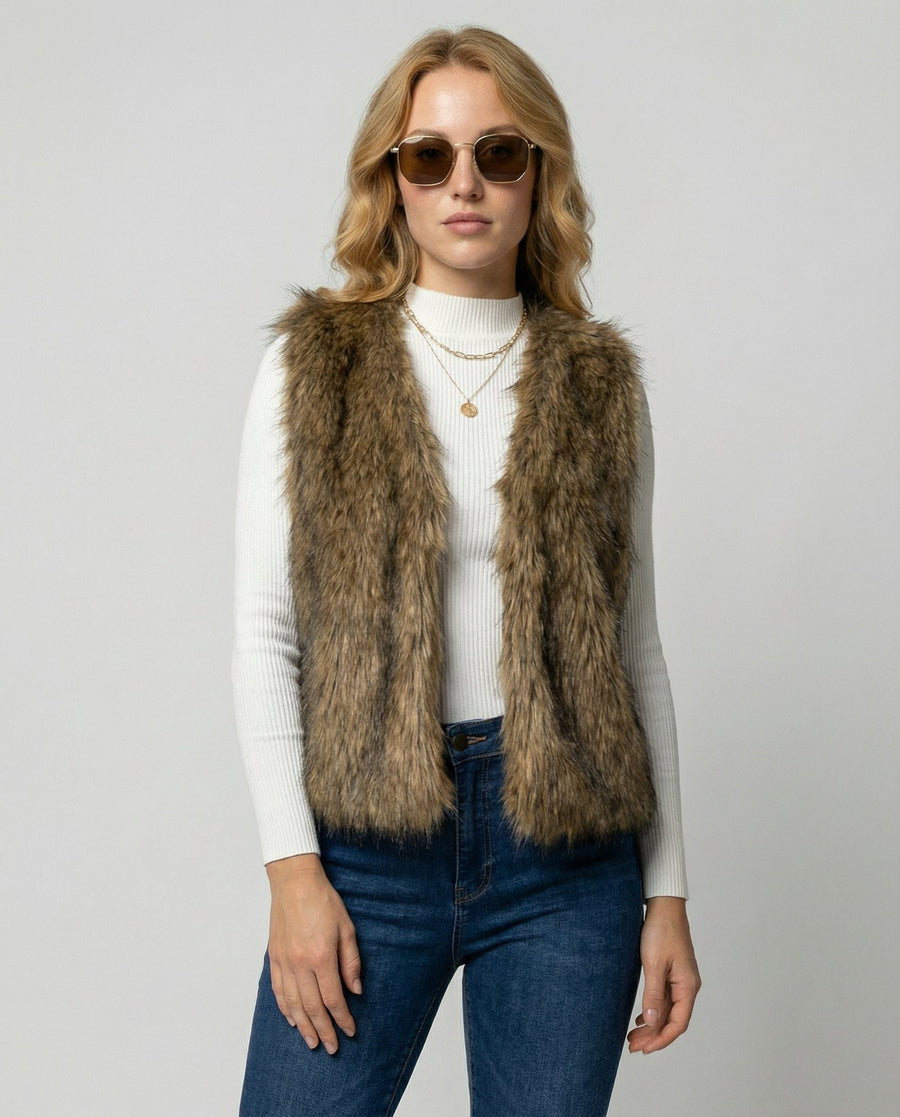 Romy Vest in Brown