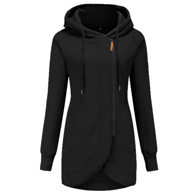 Rosa Casual Coat with Hood in Dark Grey