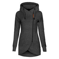 Rosa Casual Coat with Hood in Dark Grey