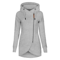 Rosa Casual Coat with Hood in Light Grey