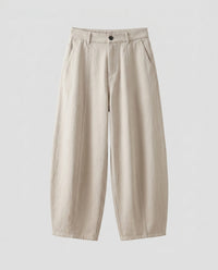 Rosa Elegant Linen Trousers in Beige
