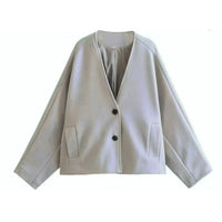 Rosalie Elegant Jacket with Pockets in Light Grey