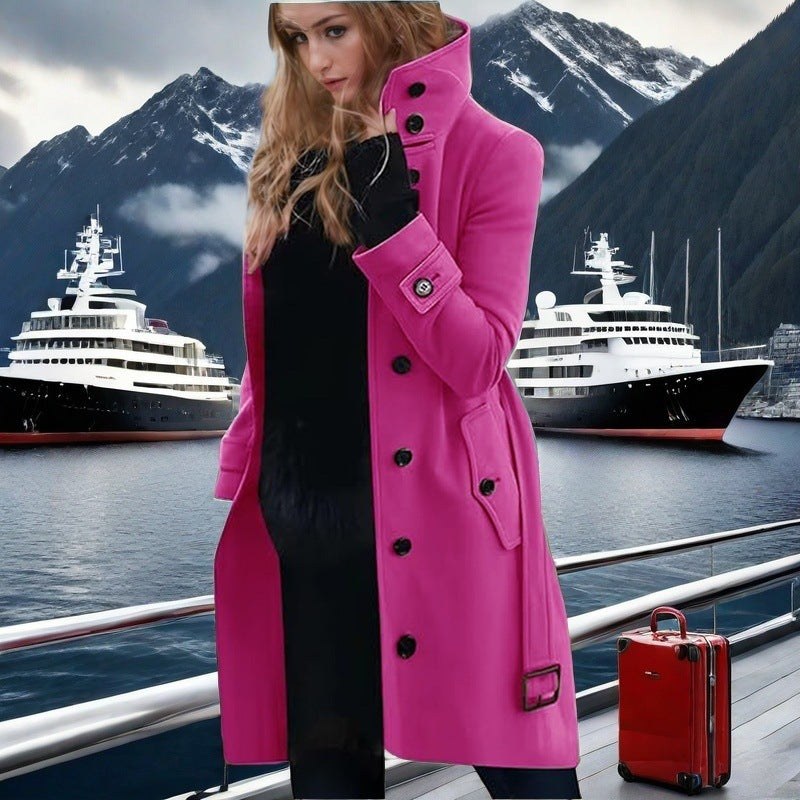 Rosalie Elegant Trench Coat with Button Front