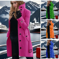 Rosalie Elegant Trench Coat with Button Front