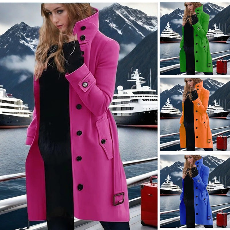 Rosalie Elegant Trench Coat with Button Front