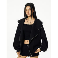 Rosalie Hoodie with Zip Front and Hood