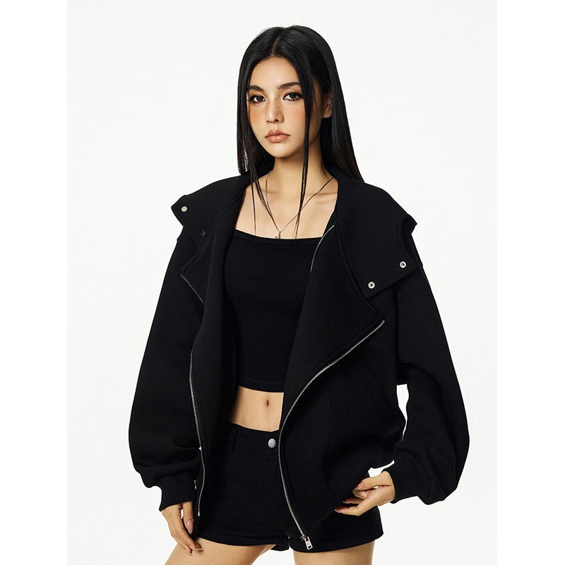 Rosalie Hoodie with Zip Front and Hood