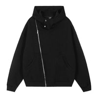 Rosalie Hoodie with Zip Front and Hood in Black