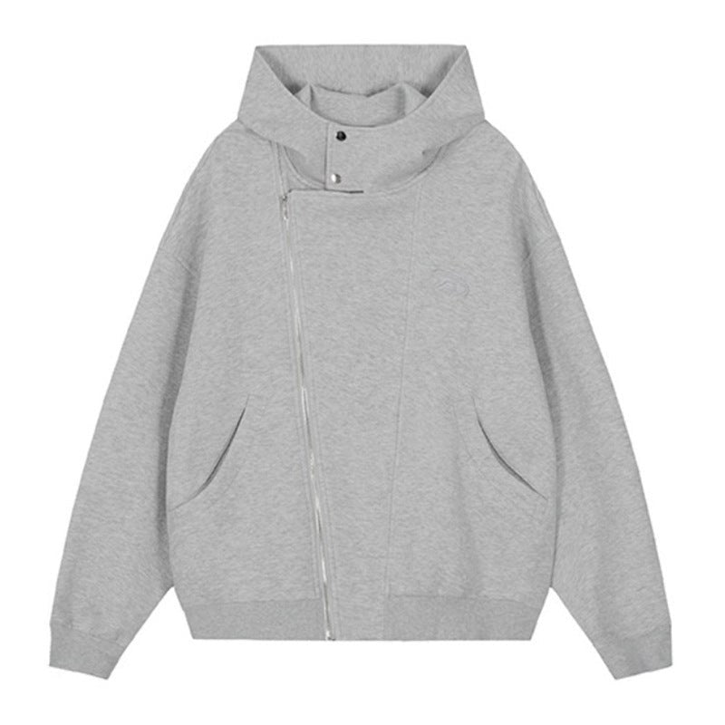 Rosalie Hoodie with Zip Front and Hood in Grey