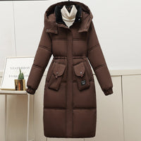 Rosalie Jacket with Pockets and Hood in Kastanienbraun