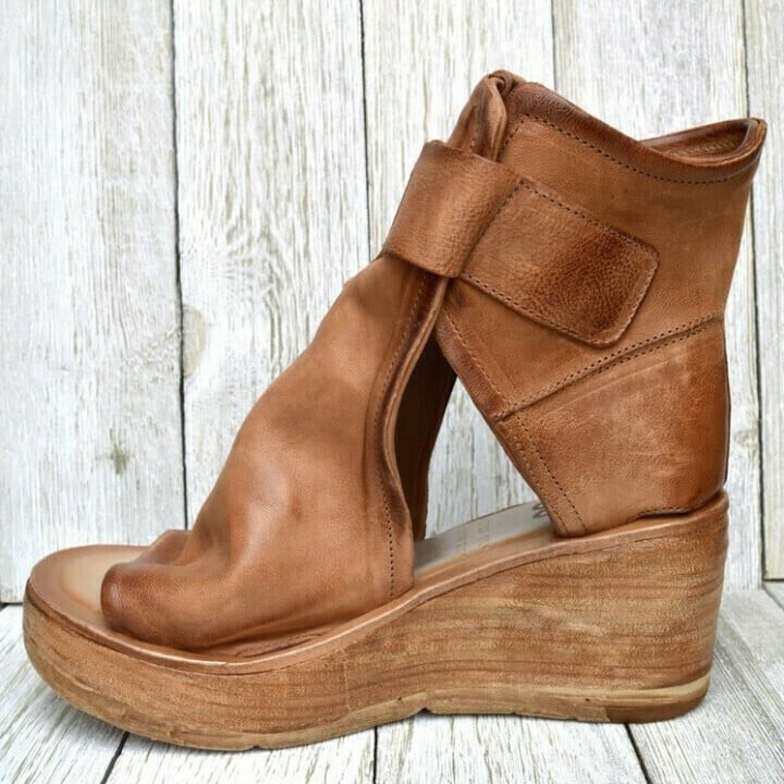 Rosamund Women's Ankle Strap Wedge Sandals in Brown