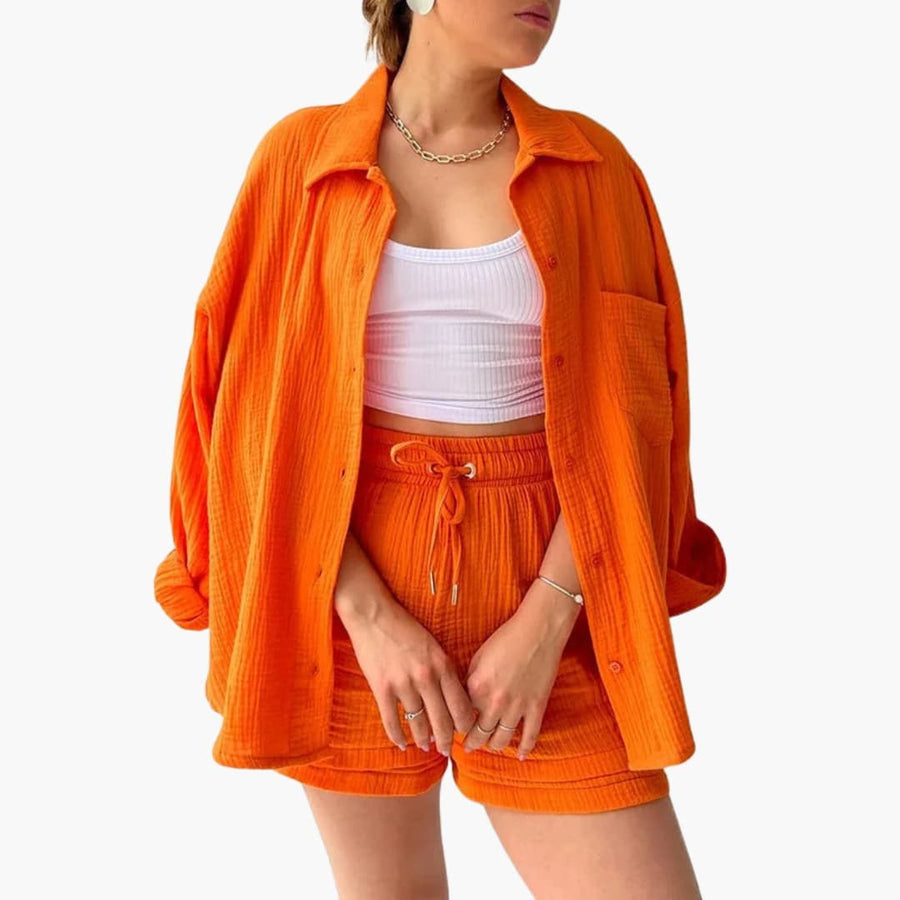Rosa™ Chic and Casual Two-Piece Set in Orange