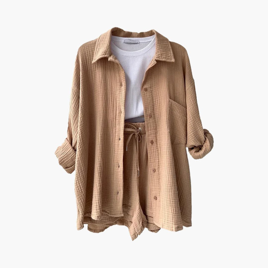 Rosa™ Chic and Casual Two-Piece Set in Pale Pink
