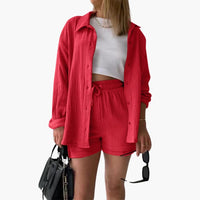 Rosa™ Chic and Casual Two-Piece Set in Red