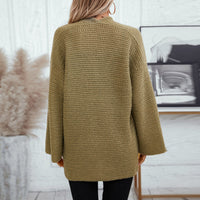 Rose Airy Knit Cardigan with Pockets