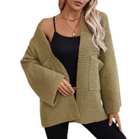 Rose Airy Knit Cardigan with Pockets