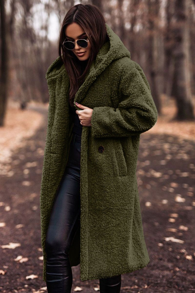 Rose Coat in Olive Green