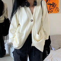 Rose Knit Cardigan with Pockets