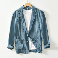 Rose Linen Blazer in Green