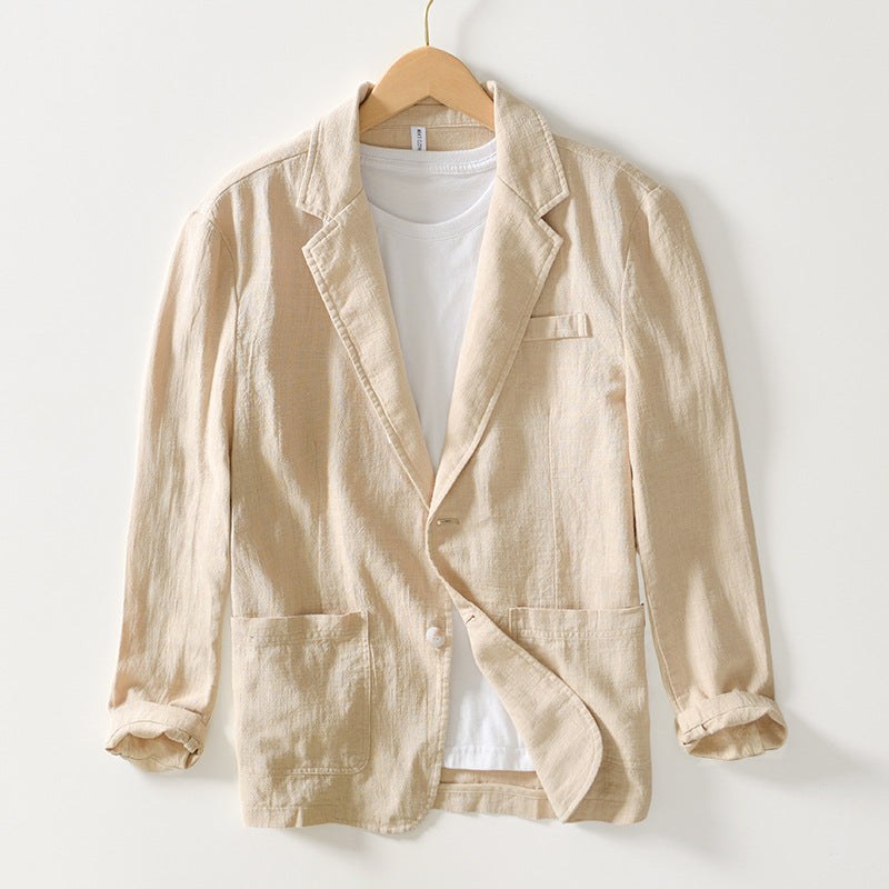 Rose Linen Blazer in Khaki