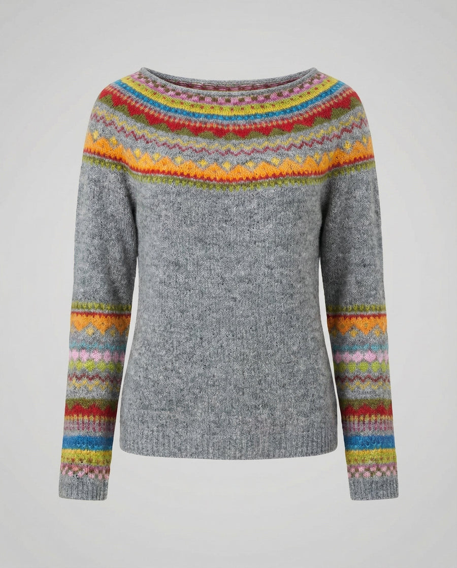 Rose Sweater in Grau / Bunt
