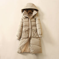 Rose Warm Jacket with Pockets and Hood in Brown