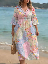 Roslind Women's Wedding Guest Maxi Dress Floral in Multicolour