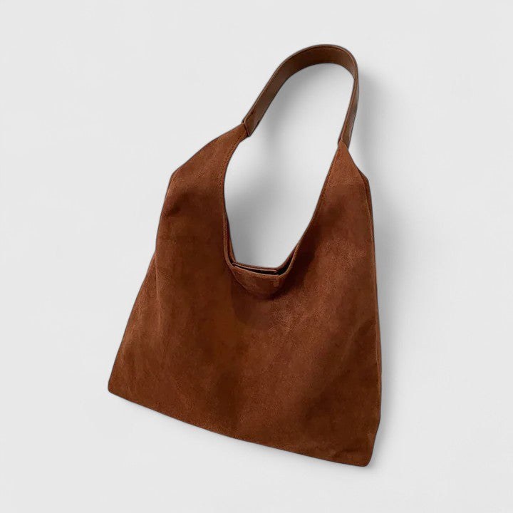 Rovena™ Minimalist Shoulder Bag in Chestnut Brown