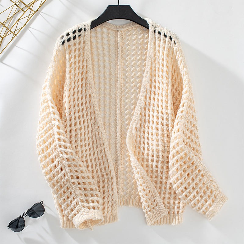 Rowan Airy Knit Cardigan in Apricot
