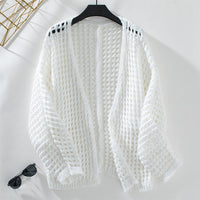 Rowan Airy Knit Cardigan in White