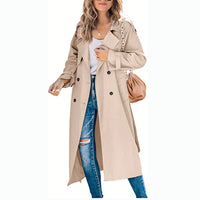 Rowan Elegant Trench Coat in Khaki