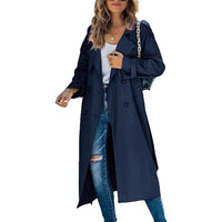 Rowan Elegant Trench Coat in Navy