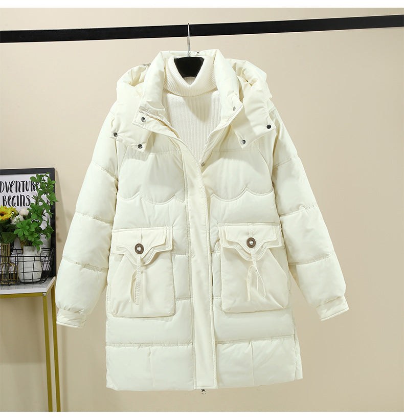 Rowan Jacket with Pockets and Hood in Beige