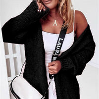 Rowan Knit Cardigan with Oversized in Black