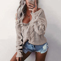 Rowan Knit Sweater in Khaki