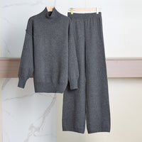 Rowan Knit Trousers in Charcoal