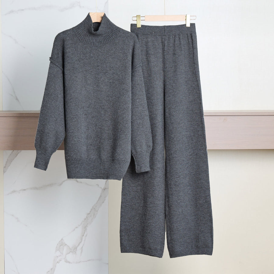 Rowan Knit Trousers in Charcoal