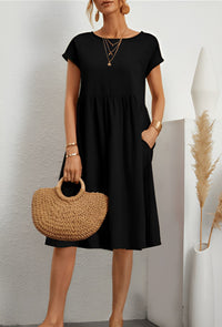 Rowan Linen Dress in Black