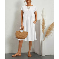 Rowan Linen Dress in White
