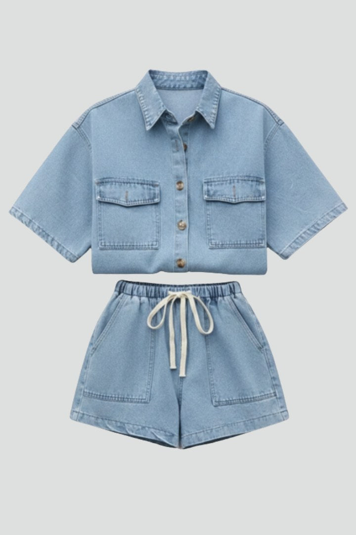 Rowan Women's Short Sleeve Two Piece Set