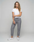 Roxane Casual Linen Blend Trousers with Drawstring Waist and Side Pockets