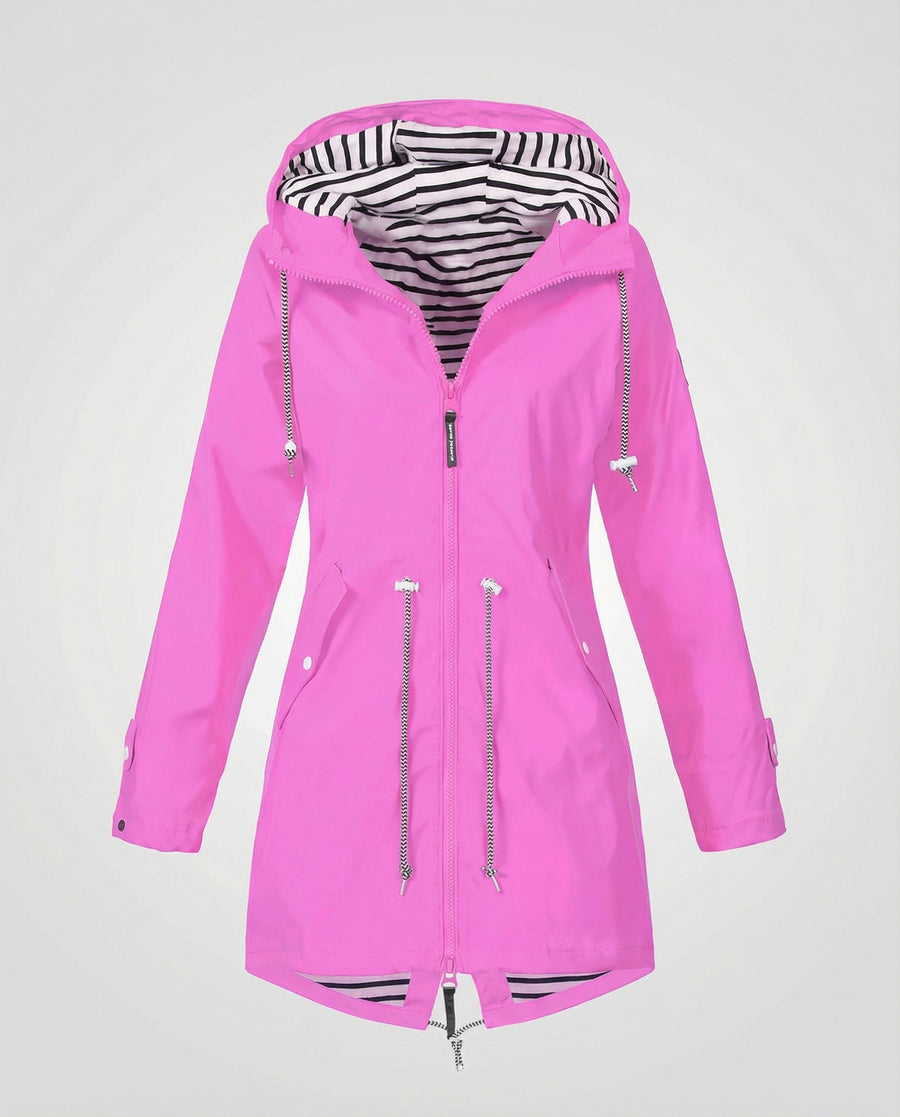 Roxane Coat with Hood in Pink