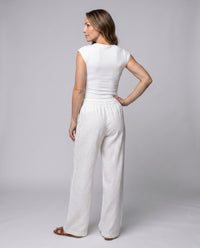 Roxane Linen Trousers with Elastic Waist