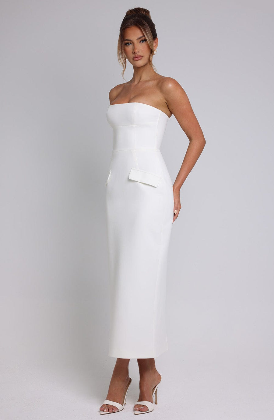 Brianna Midaxi Dress – Ivory