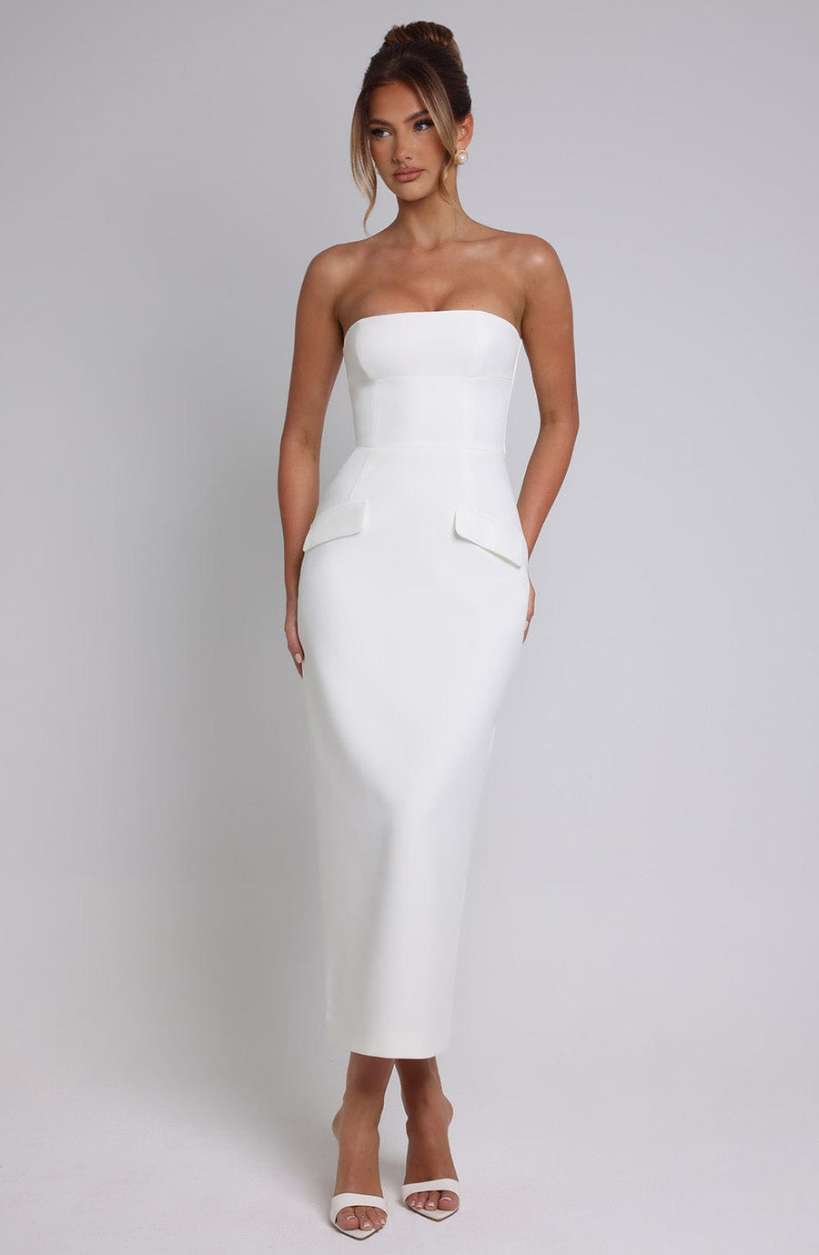 Brianna Midaxi Dress – Ivory